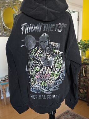 Warren Lotas Friday the 13th Black Graphic Men's Hoodie